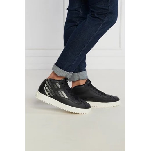Buty sportowe męskie Emporio Armani czarne jesienne z tworzywa sztucznego