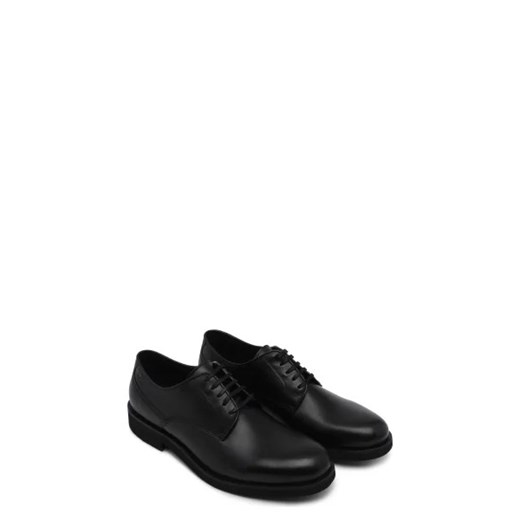 Buty eleganckie męskie BOSS HUGO z tworzywa sztucznego sznurowane 