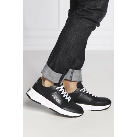 Buty sportowe męskie Versace Jeans czarne sznurowane