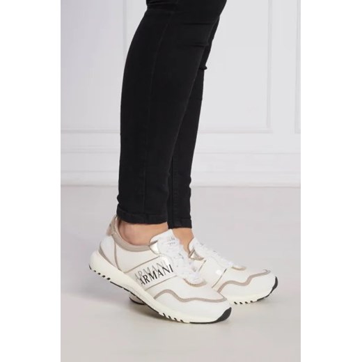 Buty sportowe damskie Armani Exchange sneakersy z tkaniny