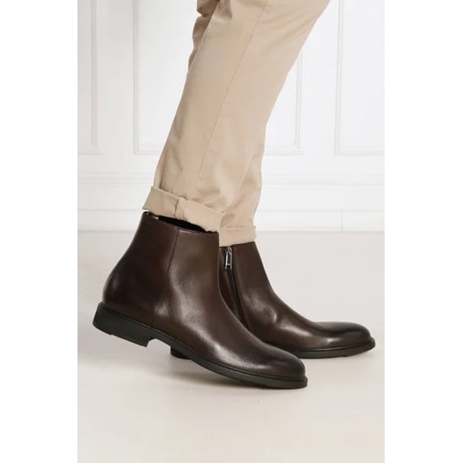 Buty zimowe męskie BOSS HUGO z tworzywa sztucznego 