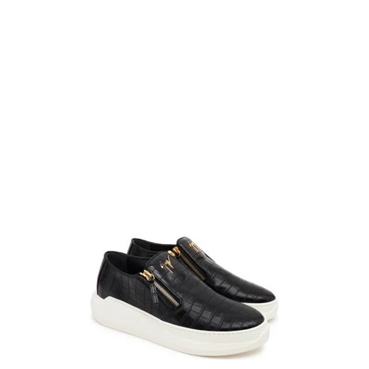 Giuseppe Zanotti Slip on LOGOBALL | z dodatkiem skóry Giuseppe Zanotti 42 okazja Gomez Fashion Store