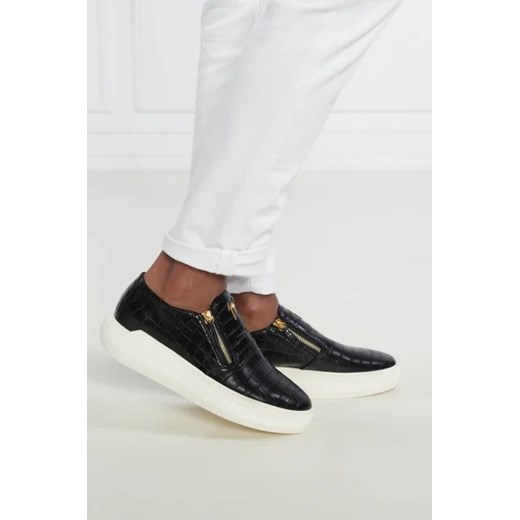 Giuseppe Zanotti Slip on LOGOBALL | z dodatkiem skóry Giuseppe Zanotti 43 Gomez Fashion Store okazja