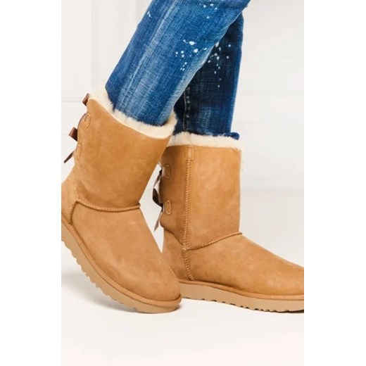 UGG Skórzane śniegowce Bailey Bow II | z dodatkiem wełny 41 Gomez Fashion Store