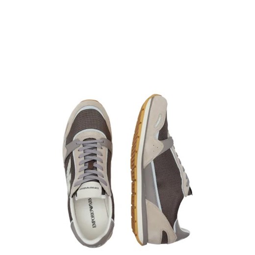 Emporio Armani buty sportowe męskie szare skórzane 
