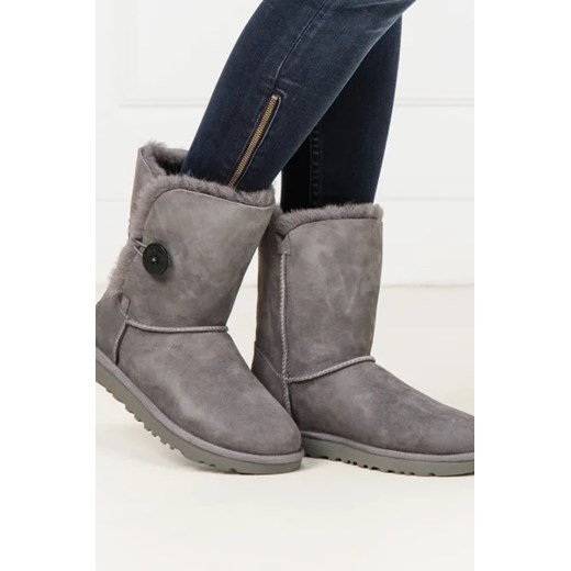 UGG Skórzane śniegowce W Bailey Button II | z dodatkiem wełny 41 Gomez Fashion Store