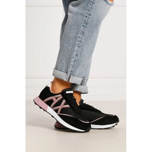 Buty sportowe damskie Armani Exchange sneakersy z tworzywa sztucznego
