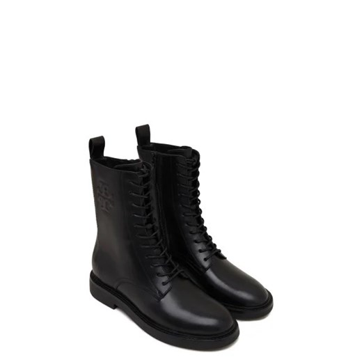 TORY BURCH Skórzane botki DOUBLE T COMBAT Tory Burch 38 Gomez Fashion Store