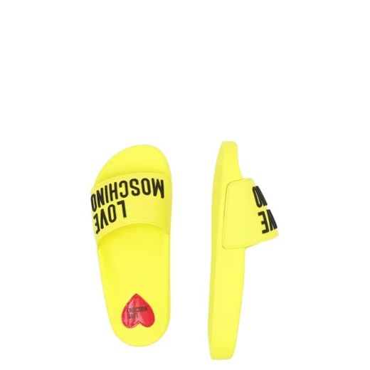 Klapki damskie Love Moschino bez zapięcia z tworzywa sztucznego