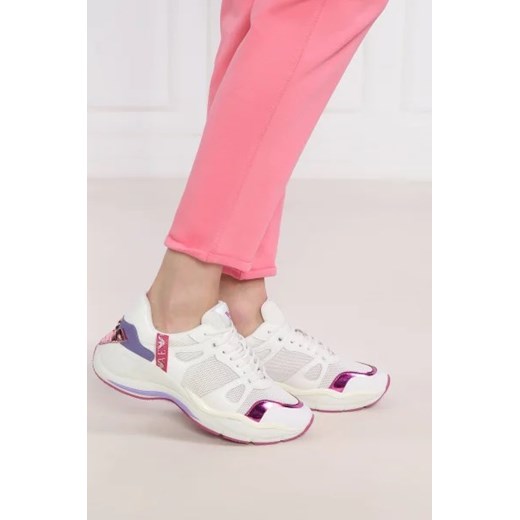 Buty sportowe damskie Emporio Armani sneakersy z tworzywa sztucznego