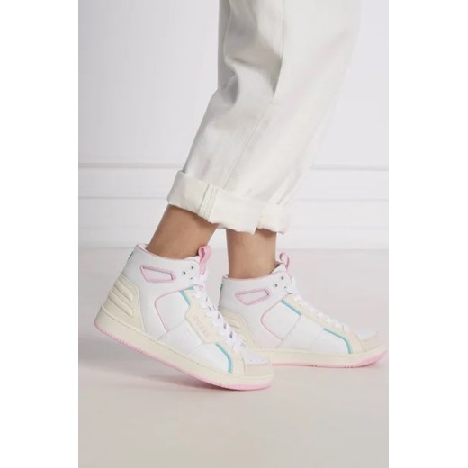 Guess buty sportowe damskie sneakersy z tworzywa sztucznego sznurowane