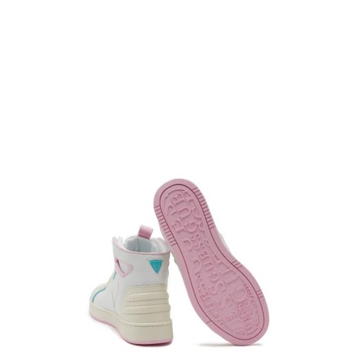 Buty sportowe damskie Guess sneakersy sznurowane z tworzywa sztucznego płaskie