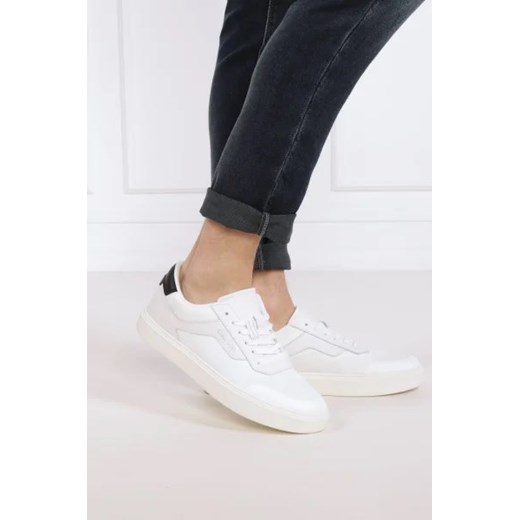 Calvin Klein Trampki LOW TOP LACE UP KNIT | z dodatkiem skóry Calvin Klein 45 wyprzedaż Gomez Fashion Store