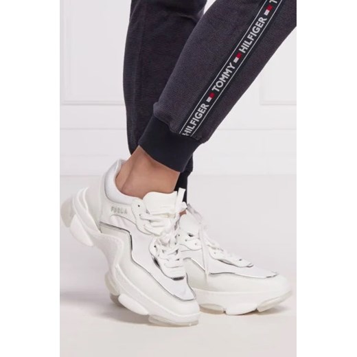 Buty sportowe damskie Furla sneakersy białe z tworzywa sztucznego 