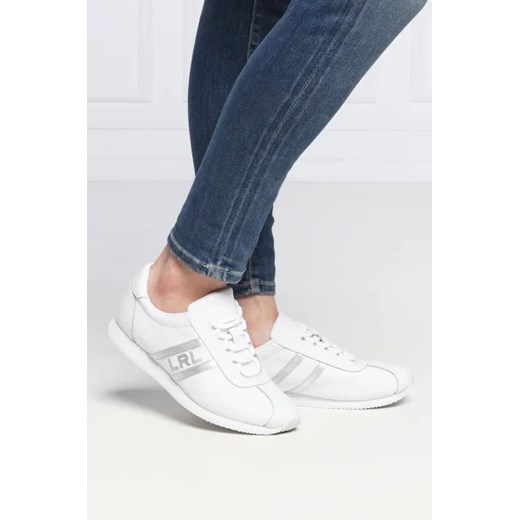 Białe buty sportowe damskie Ralph Lauren sneakersy 