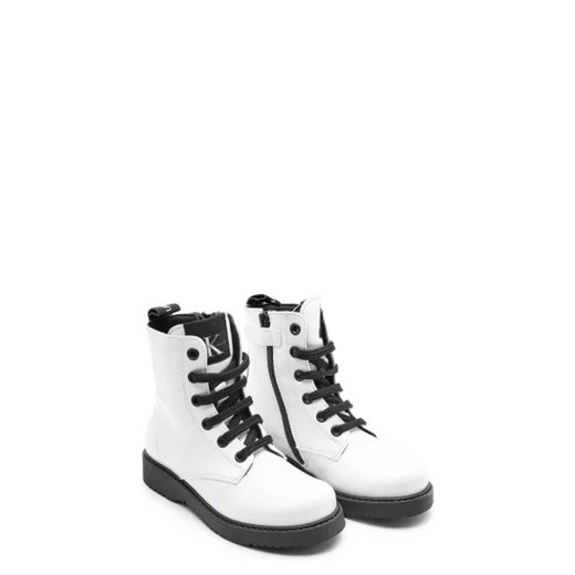 Buty zimowe dziecięce Calvin Klein sznurowane białe 