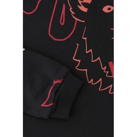 Sukienka dziewczęca czarna Kenzo Kids w nadruki