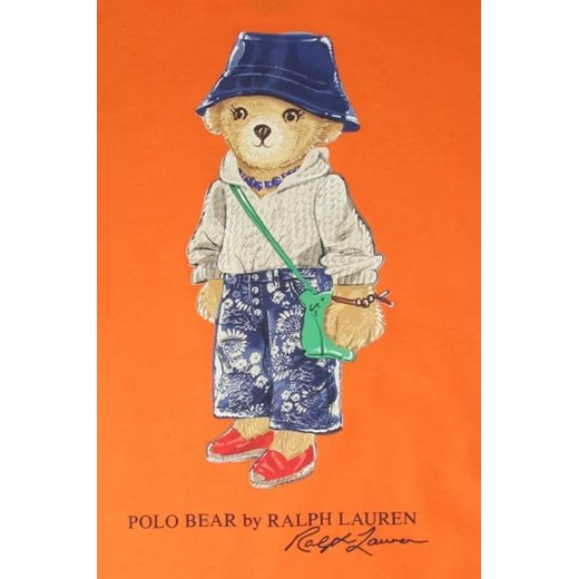Bluzka dziewczęca pomarańczowy Polo Ralph Lauren z krótkim rękawem 