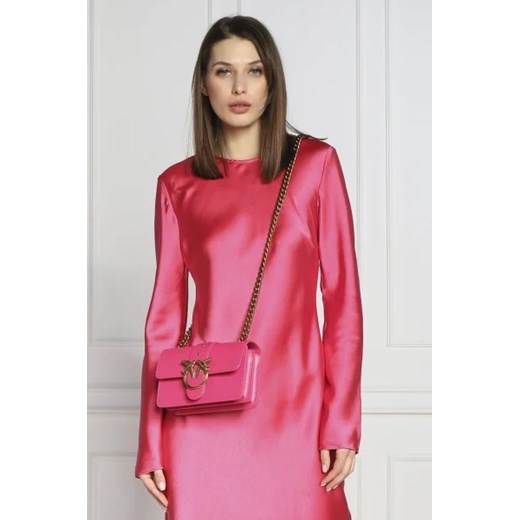 Pinko Skórzana torebka na ramię LOVE ONE MINI C Pinko Uniwersalny Gomez Fashion Store