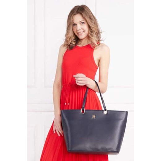 Shopper bag Tommy Hilfiger ze skóry ekologicznej
