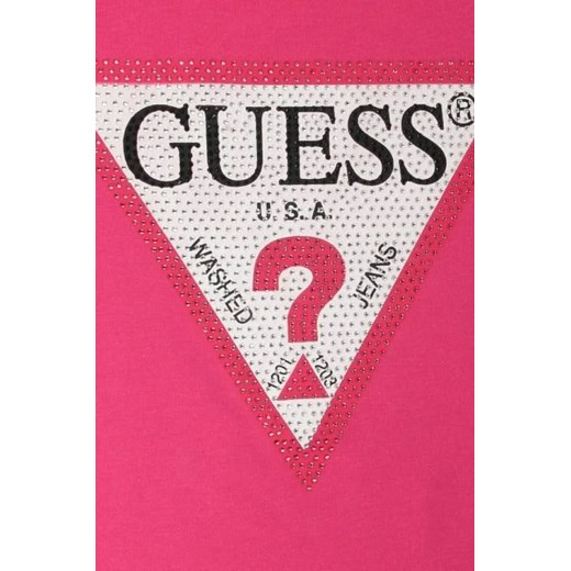 Bluzka dziewczęca Guess różowa z elastanu 