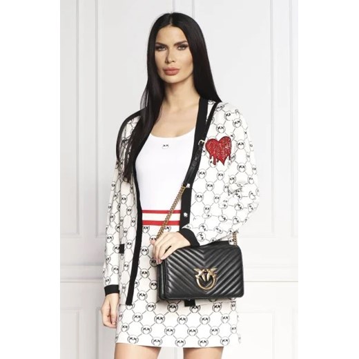 Pinko Skórzana torebka na ramię LOVE CLICK CLASSIC SHEEP NAPPA Pinko OS Gomez Fashion Store