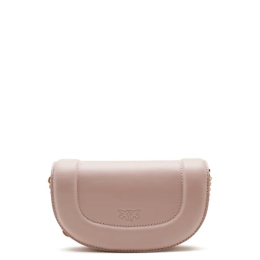 Pinko Skórzana torebka na ramię ROUND CLICK BAGUETTE BABY VITE Pinko Uniwersalny Gomez Fashion Store
