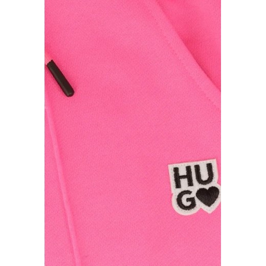 Hugo Kids spodnie dziewczęce z bawełny 