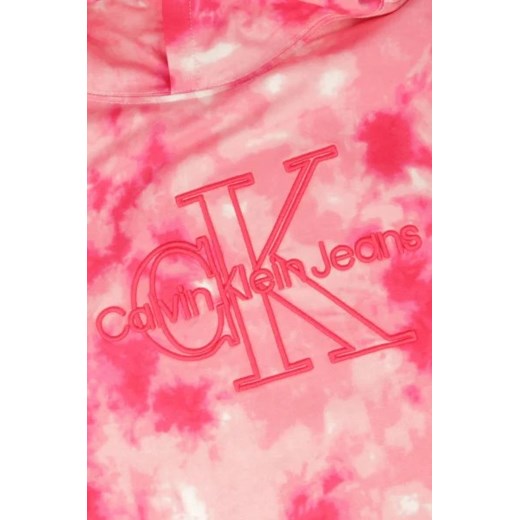 Bluza dziewczęca różowa Calvin Klein z bawełny 