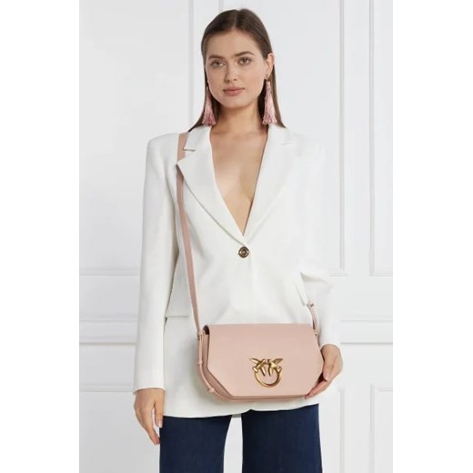 Kopertówka różowa Pinko elegancka matowa mała skórzana