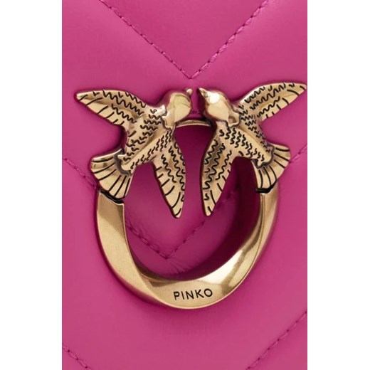 Pinko Skórzane listonoszka LOVE CLICK BAGUETTE MINI SHEEP Pinko Uniwersalny Gomez Fashion Store