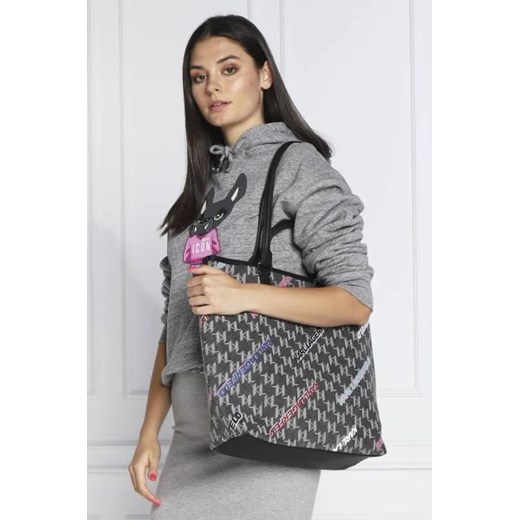 Shopper bag Karl Lagerfeld ze skóry