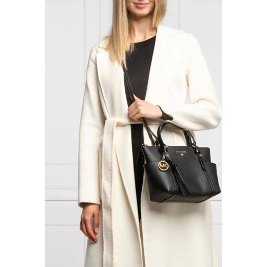 Shopper bag Michael Kors duża matowa na ramię ze skóry 