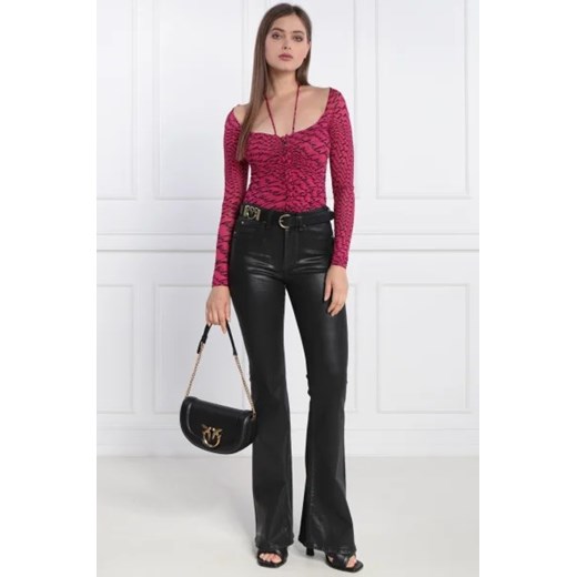 Listonoszka Pinko elegancka matowa na ramię skórzana 