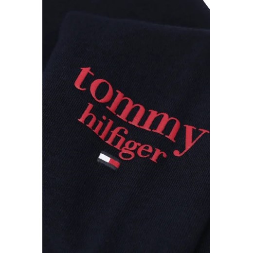 Spodnie dziewczęce Tommy Hilfiger czarne bawełniane 