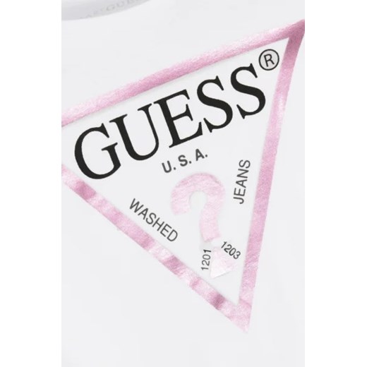 Bluzka dziewczęca Guess z bawełny 
