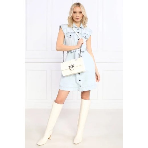 Listonoszka Pinko skórzana na ramię elegancka matowa
