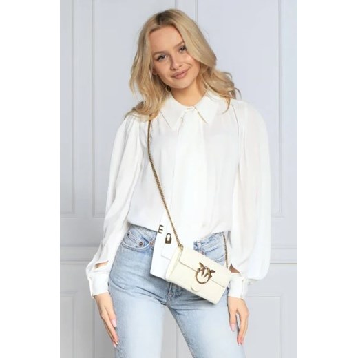 Pinko Skórzana listonoszka LOVE ONE WALLET C VITELLO SETA Pinko OS Gomez Fashion Store