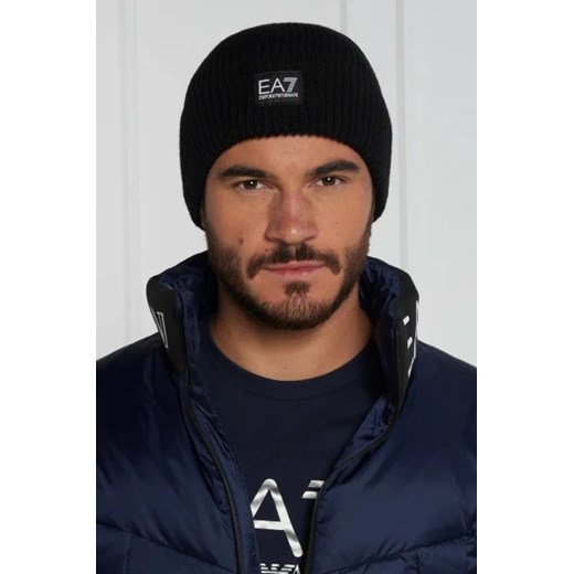 EA7 Czapka | z dodatkiem wełny S Gomez Fashion Store promocyjna cena