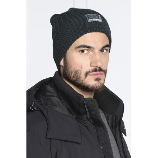 EA7 Czapka | z dodatkiem wełny S Gomez Fashion Store okazyjna cena