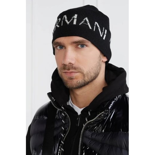 Armani Exchange Czapka | z dodatkiem wełny Armani Exchange Uniwersalny Gomez Fashion Store