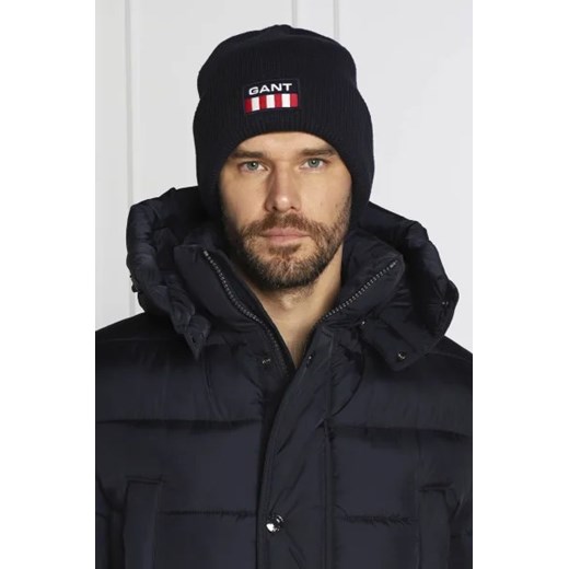 Gant Czapka RETRO SHIELD | z dodatkiem wełny Gant OS okazyjna cena Gomez Fashion Store