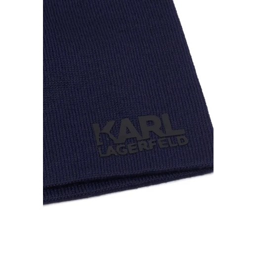 Karl Lagerfeld Czapka BEANIE | z dodatkiem wełny Karl Lagerfeld S Gomez Fashion Store