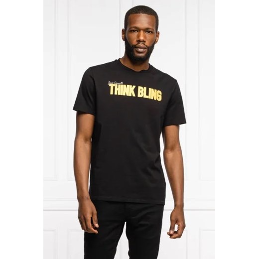 T-shirt męski Just Cavalli czarny z napisami