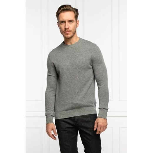 BOSS Wełniany sweter Nettuno | Longline Fit S Gomez Fashion Store