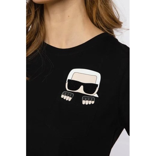 Karl Lagerfeld T-shirt Ikonik Karl | Regular Fit Karl Lagerfeld XS okazja Gomez Fashion Store