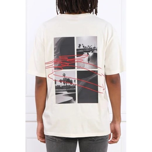 T-shirt męski biały Hugo Boss z krótkim rękawem