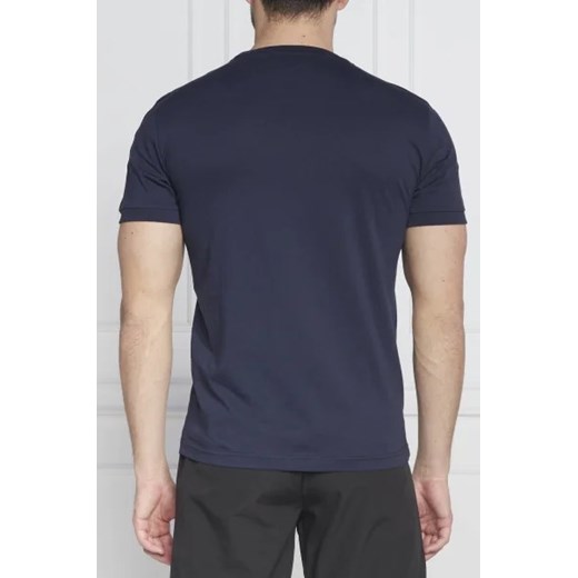 T-shirt męski Emporio Armani niebieski z krótkimi rękawami 