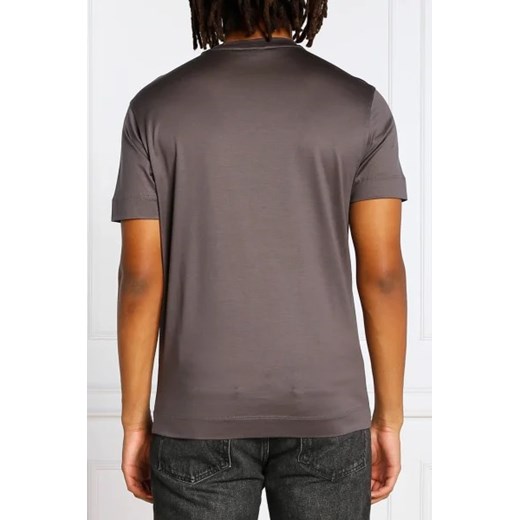 T-shirt męski Emporio Armani młodzieżowy z krótkim rękawem szary 