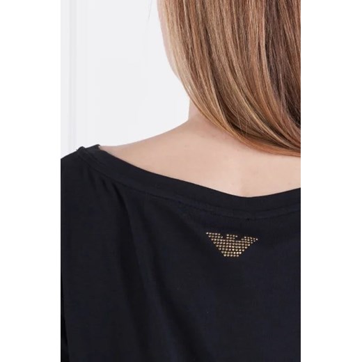 Sukienka Emporio Armani casual prosta z okrągłym dekoltem